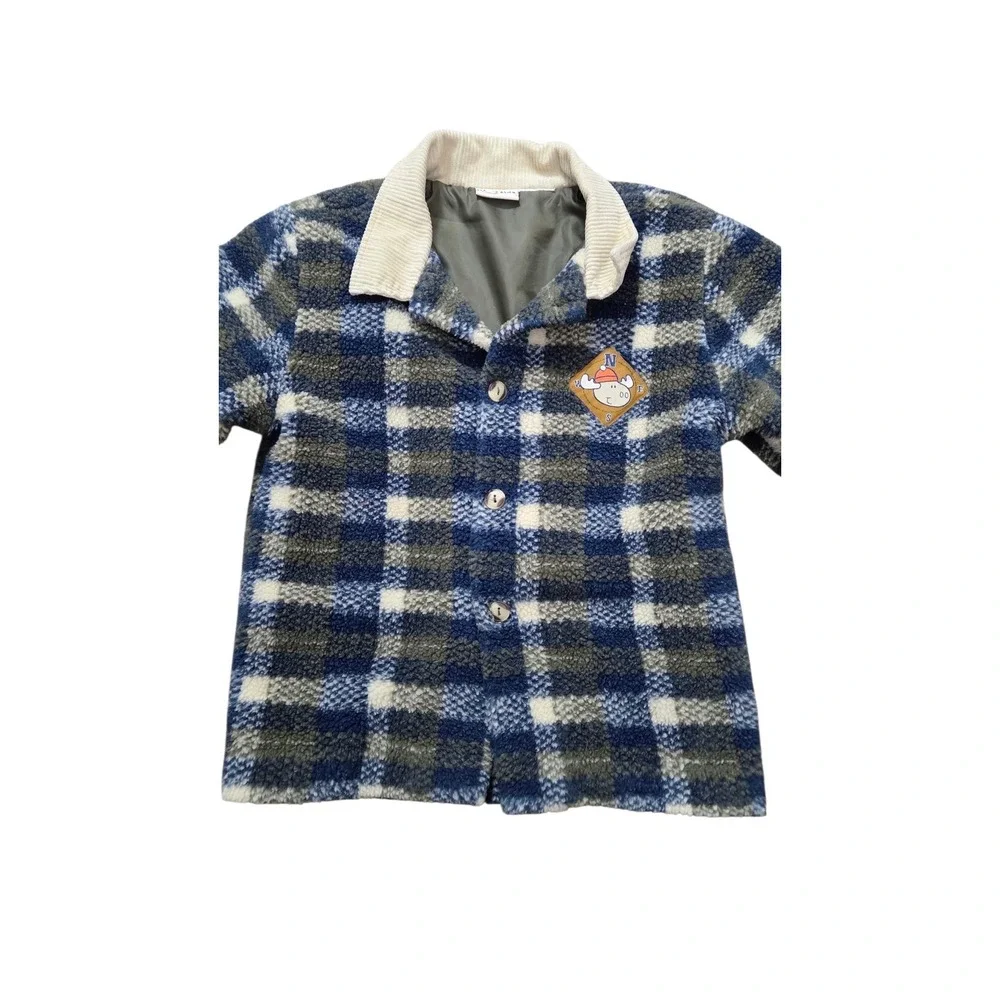 B.T.‎ Kids Boys 4T Coat Jacket Plaid Fleece Corduroy Collar Lined Warm Soft